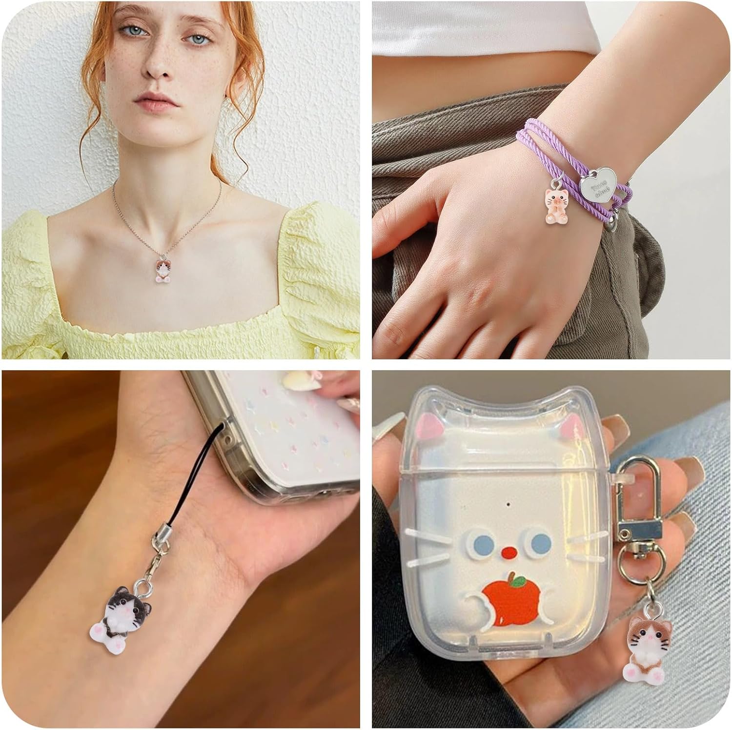 Cheriswelry 30Pcs Cat Charms for Jewelry Making Resin Animal Pendants Cute Animal Dangle Charms Hang Ornament 16x8.5x5mm for DIY Bracelet Keychain Necklace Jewelry Making - Image 4