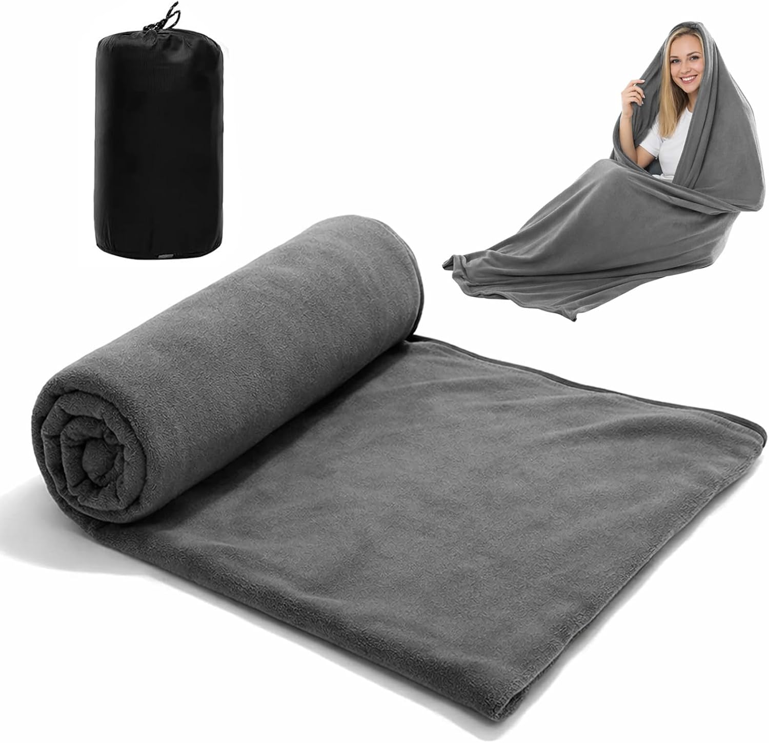 Jinfanshurich Schlafsack Fleece 180×80 cm – leicht & warm