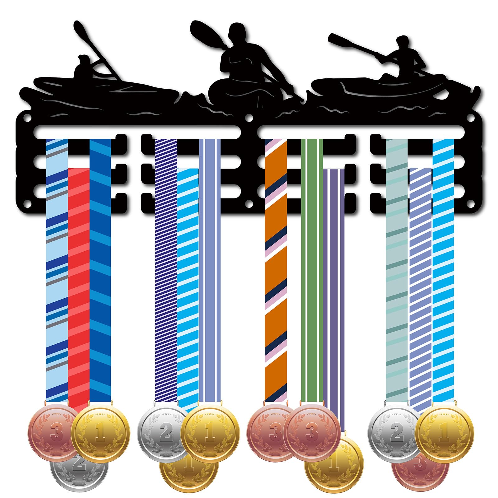 CREATCABIN Soporte para Medallas Fútbol,Colgadores Medallas,Estante Fútbol,Deportes,Premios Colgantes Metal,Hierro,Montaje Pequeño,Decoración,Premios para Mujeres,Pared,Hogar,Insignia,Negro,29x12.8cm — view 23