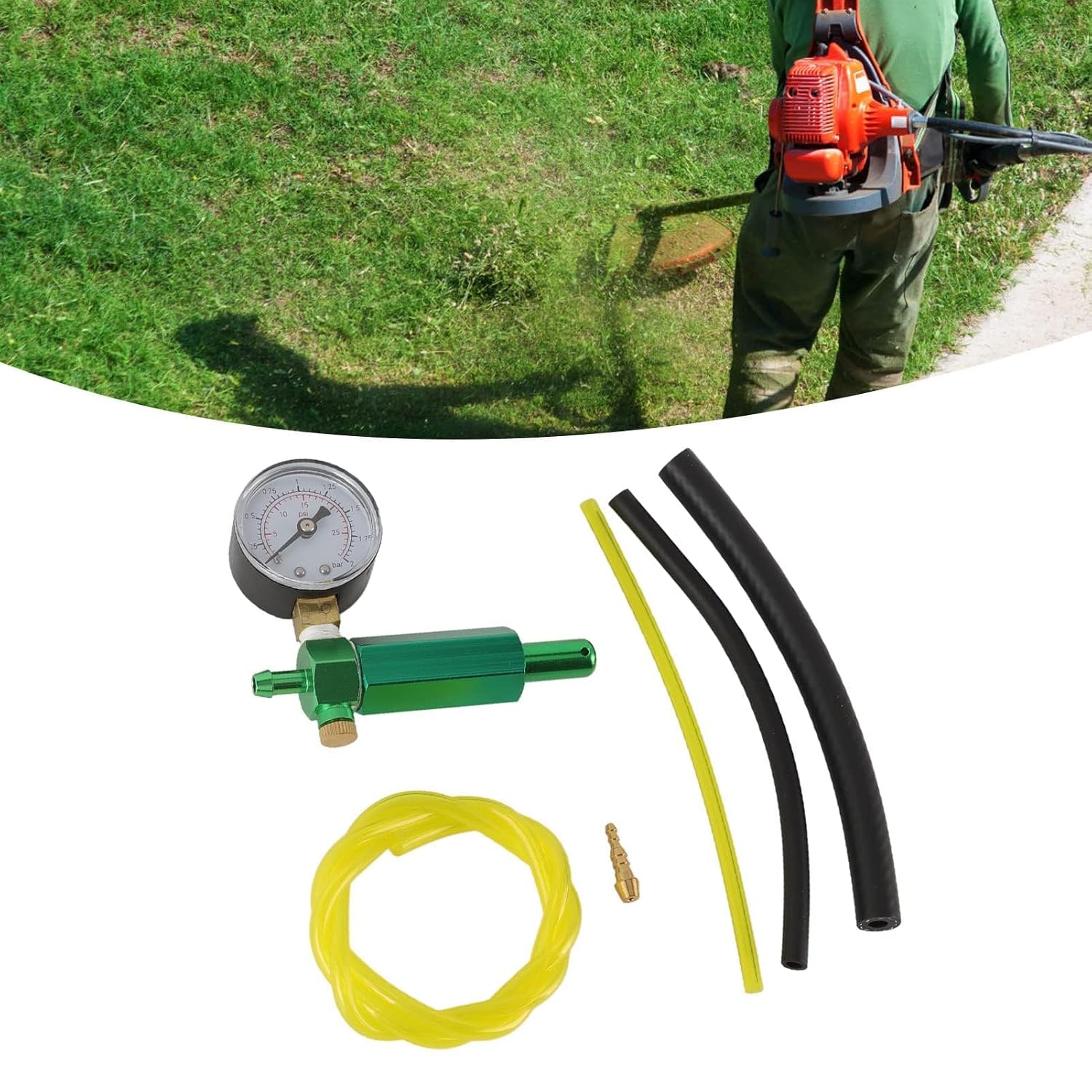 Vacuum Tester Multifunction Carburetor Leak Detector Pressure High Accuracy Simple to Operate Vacuum Tester with Fitting Tube for Lawn Mower