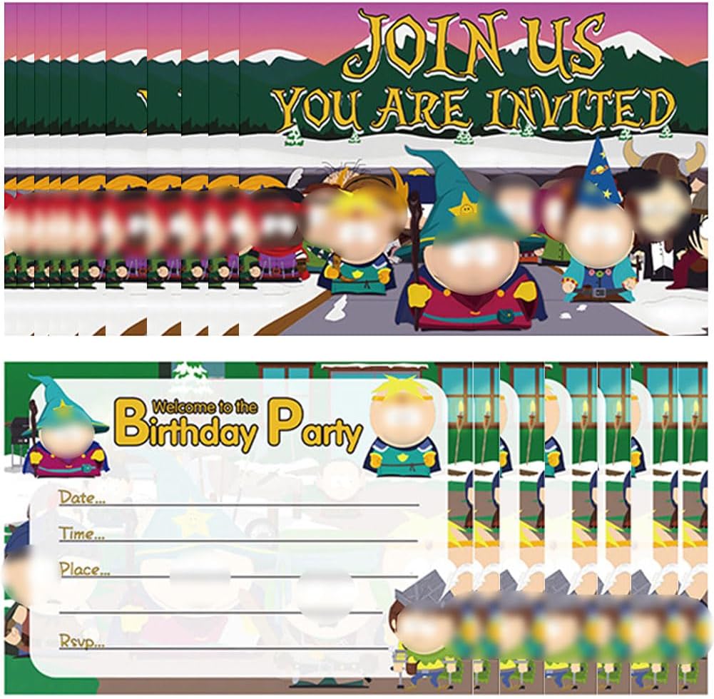 Party Invitation Cards,24pcs Birthday Party Invitations, South Party