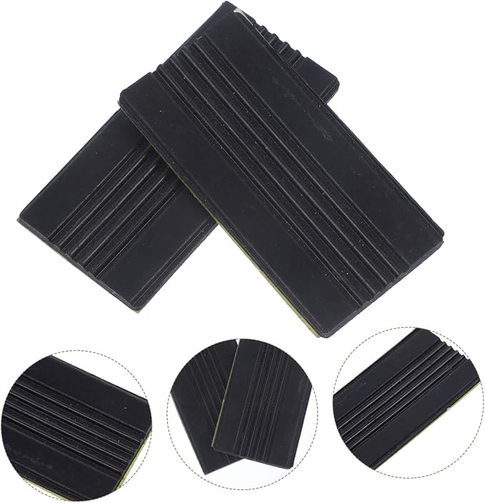Par de protectores de pedal de tambor de goma antideslizantes miniatura 2