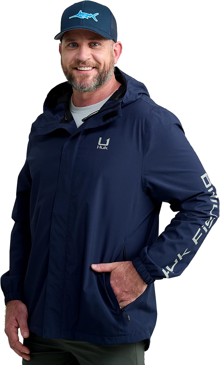 HUK - Men's Storm Jacket, Heavy Duty Fishing Rain Coat