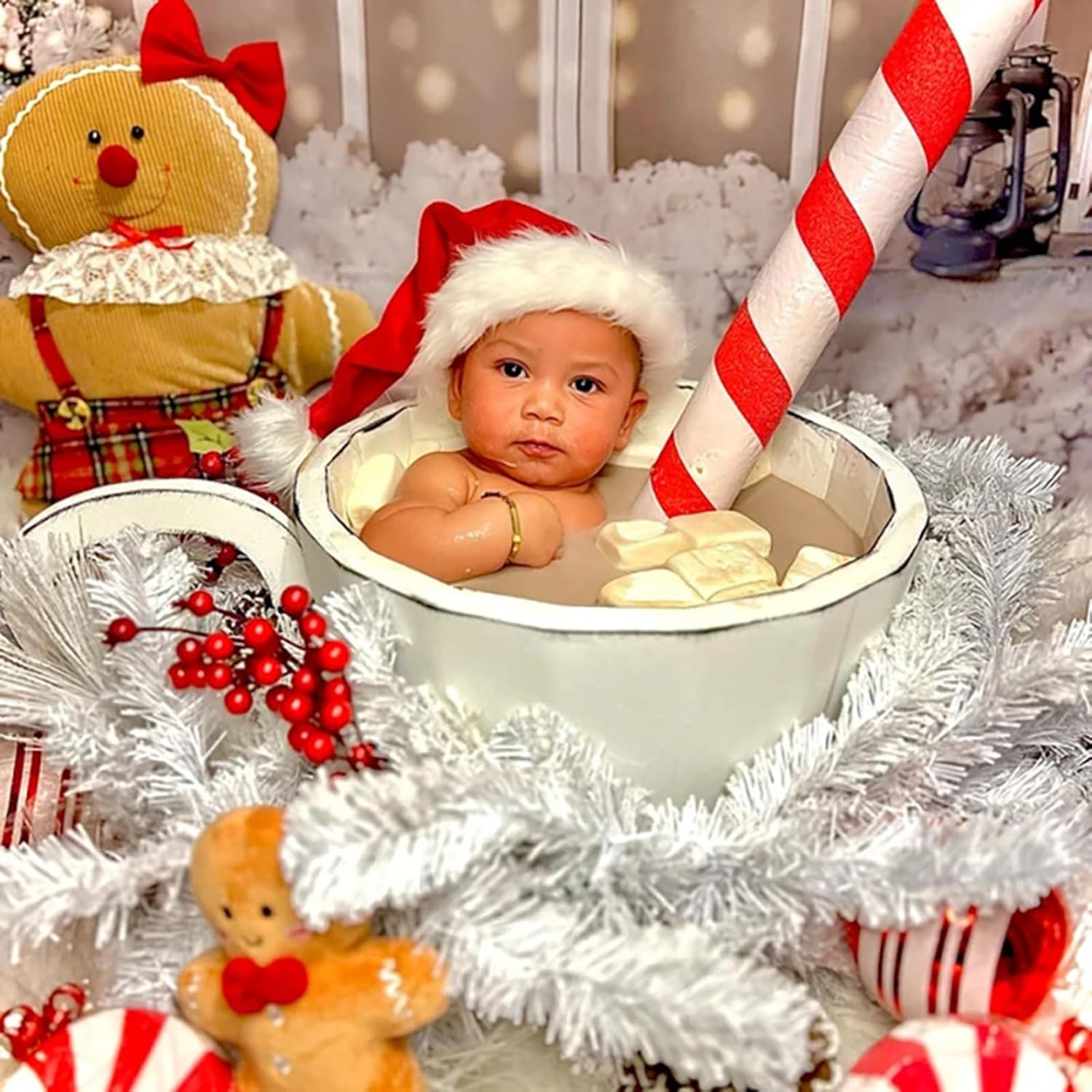 Baby Photography Props Wooden Water Cup Pattern Photo Props Infant Newborns Photo Posing Props