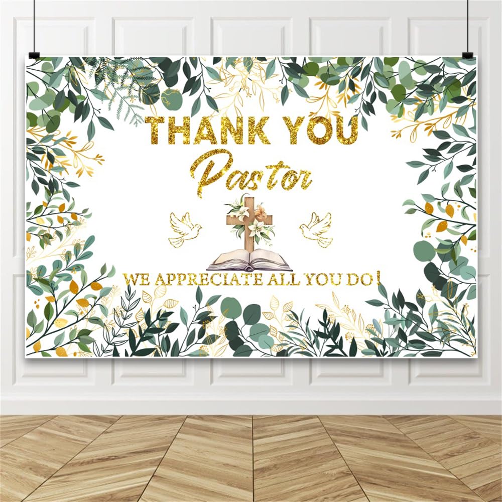 Leowefowa Pastor Appreciation Decorations 6x4ft Pastor Appreciation Backdrop Thank You Pastor Decorations We Appreciate All You Do Bible Cross God