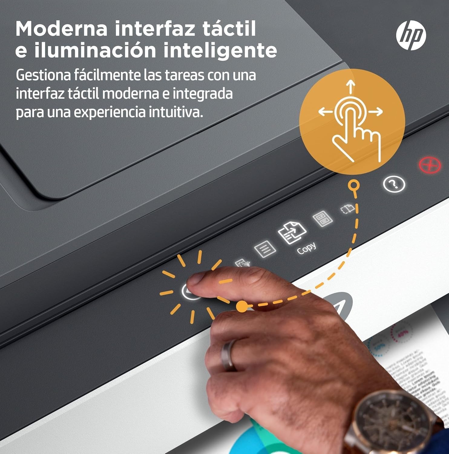 HP Smart Tank 7605 28C02A - Impresora A4 Multifunción con Deposito de Tinta Recargable, Impresión a Color, Escaner, Copiadora, Fax, Wi-Fi, Smart App, Blanco y Negro