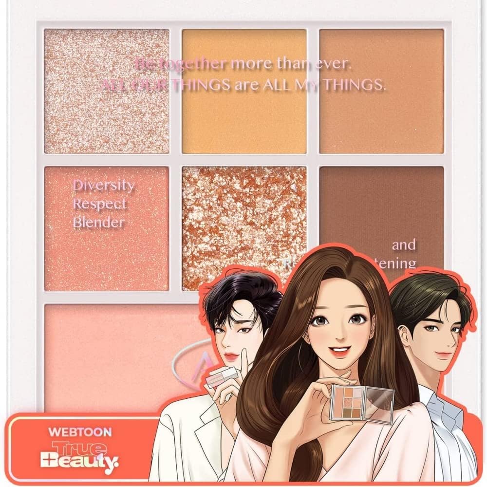 AMTS True Beauty Eyeshadow Palette, Goddess Advent Edition Eyeshadow Makeup Korean Cosmetics (Samsung Wheat)