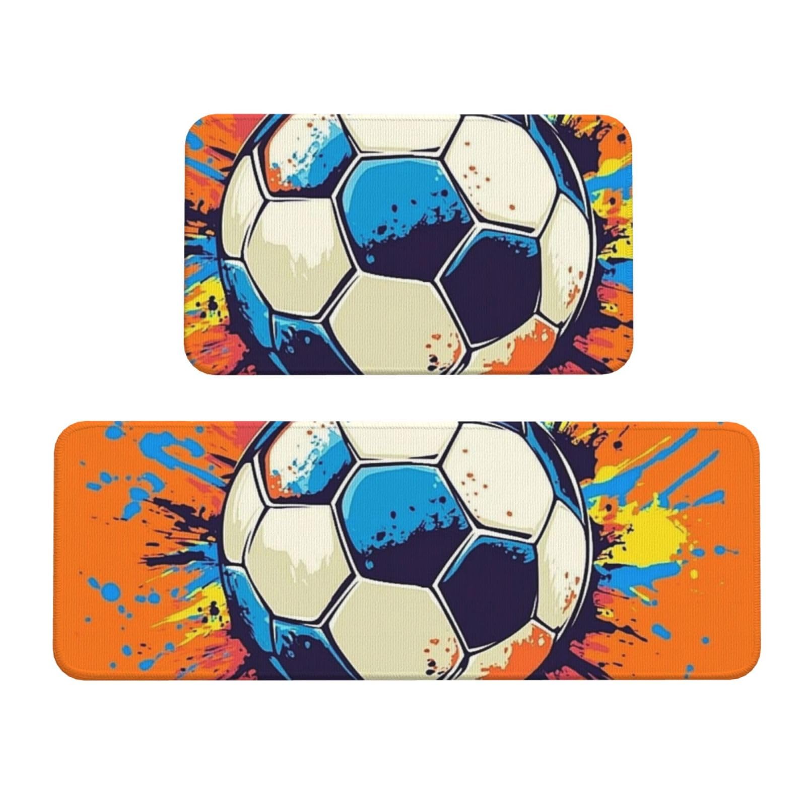 Tapetes de cocina antideslizantes Colour Smear juego acolchado de 2 piezas lavables para suelo