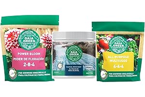 Gaia Green Organic Plant Nutrients Combo: 4-4-4 All Purpose Fertilizer and Glacial Rock Dust