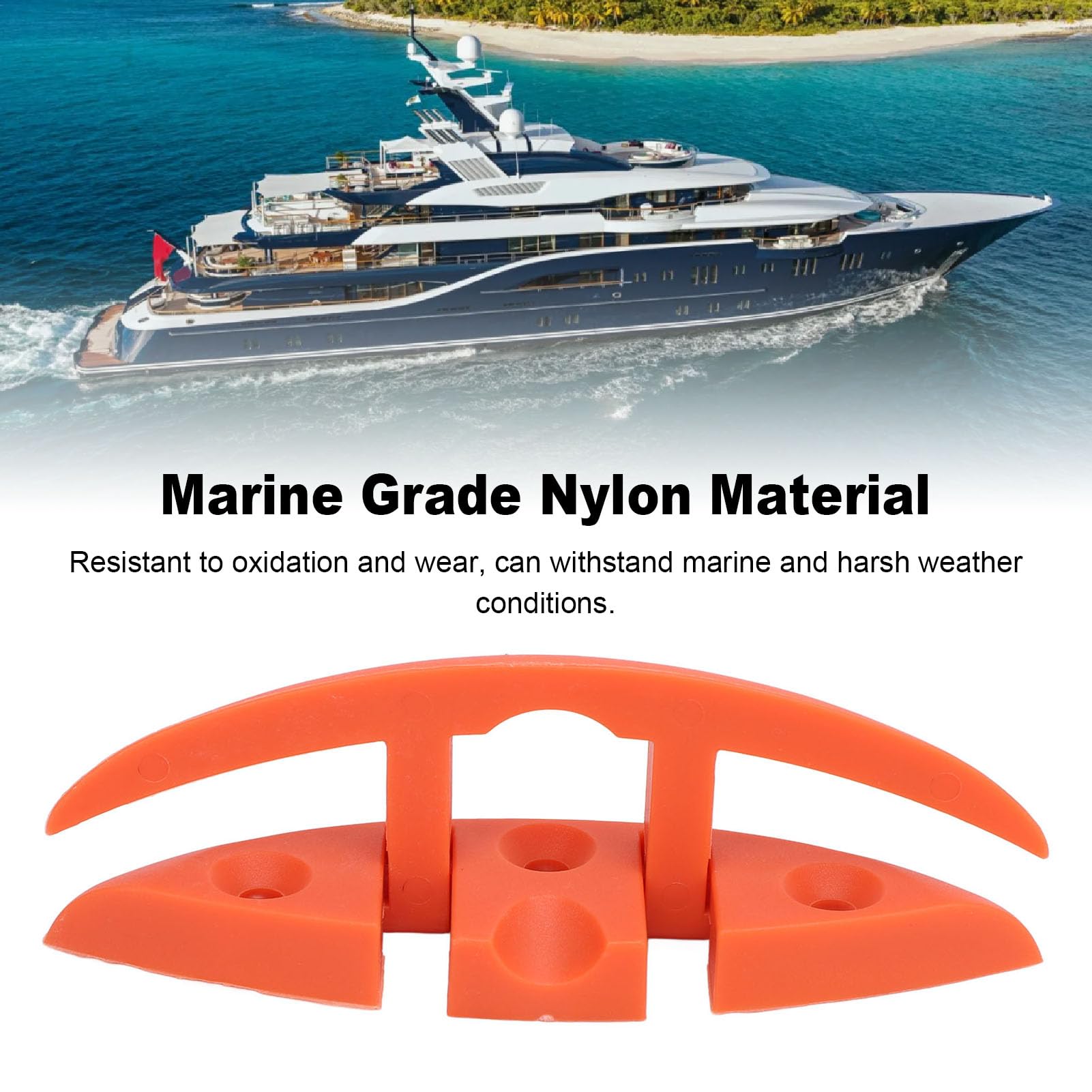 AMAKO 4 Sets 5in Folding Cleats,with Installation Screws and 3 Holes,Oxidation Resilient Flip Up Dock Cleats,Easy Installation,for Boat Ship Yacht (Without Installation Screws Accessories)