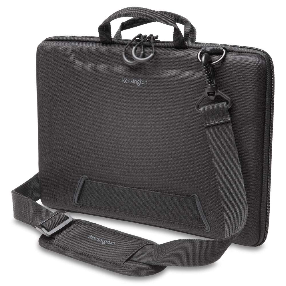 Kensington LS520 Stay-On Laptop Case for 11.6" Chromebooks & Laptops, Clamshell, Shoulder Strap, Water-Resistant (K60854WW), Grey