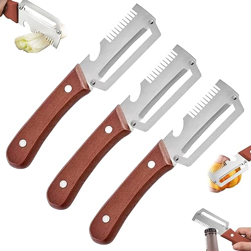 KASESSS 3 Stück Multifunktionaler Sparschäler, 3-in-1 Kartoffelschäler, Gemüsesc