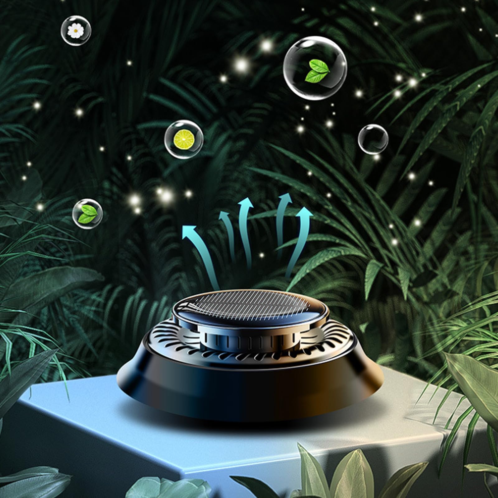 JIcloun Mini Chauffage Cinétique Portable, Chauffage Solaire Rotatif, Diffuseur De Voiture, Mini Chauffage Cinétique Portable Pour Voiture, Bureau, Chambre à Coucher, Maison,2pc