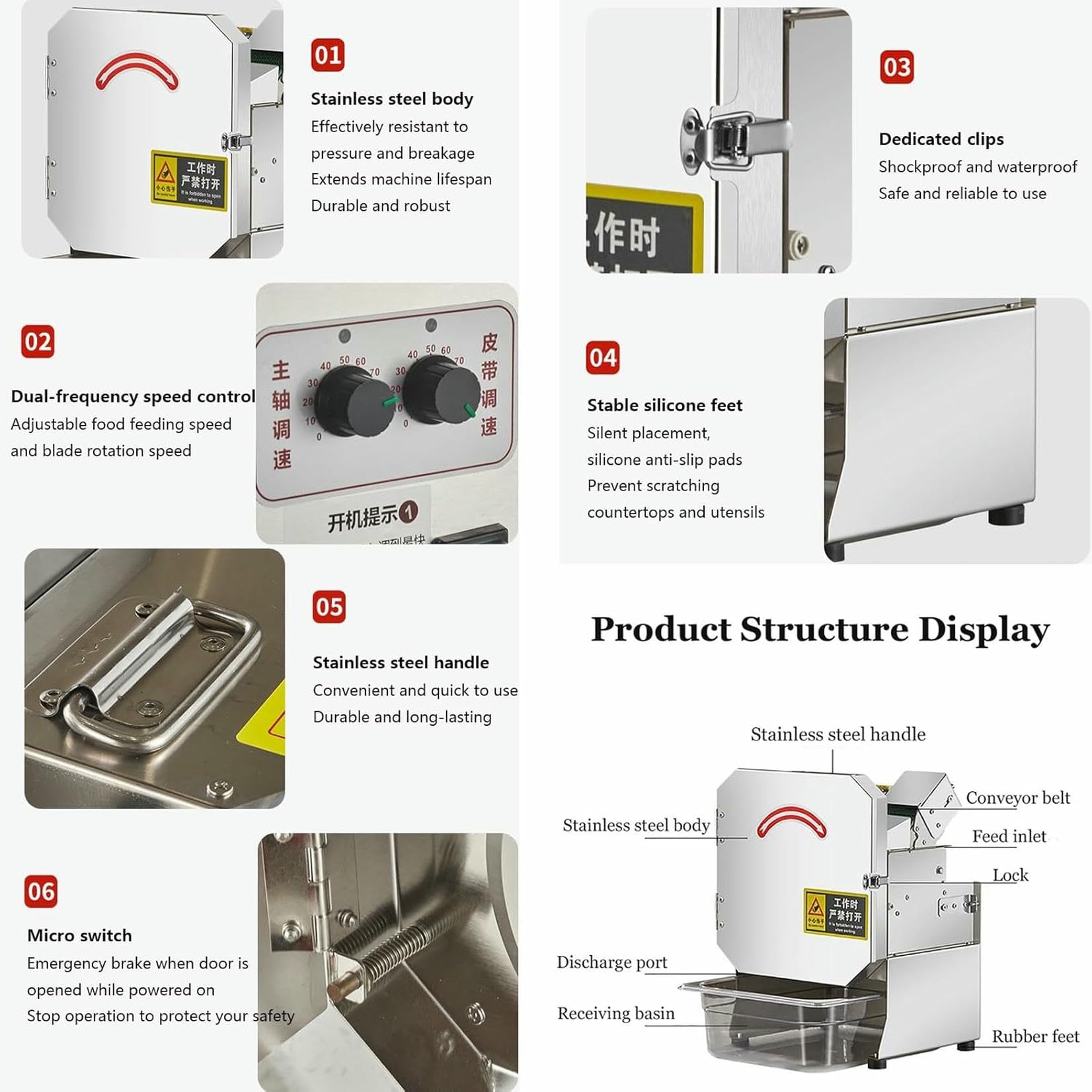 Tagliaverdure automatico, tritaverdure elettrico, compatto, multifunzione, per tagliare e affettare in modo efficiente
