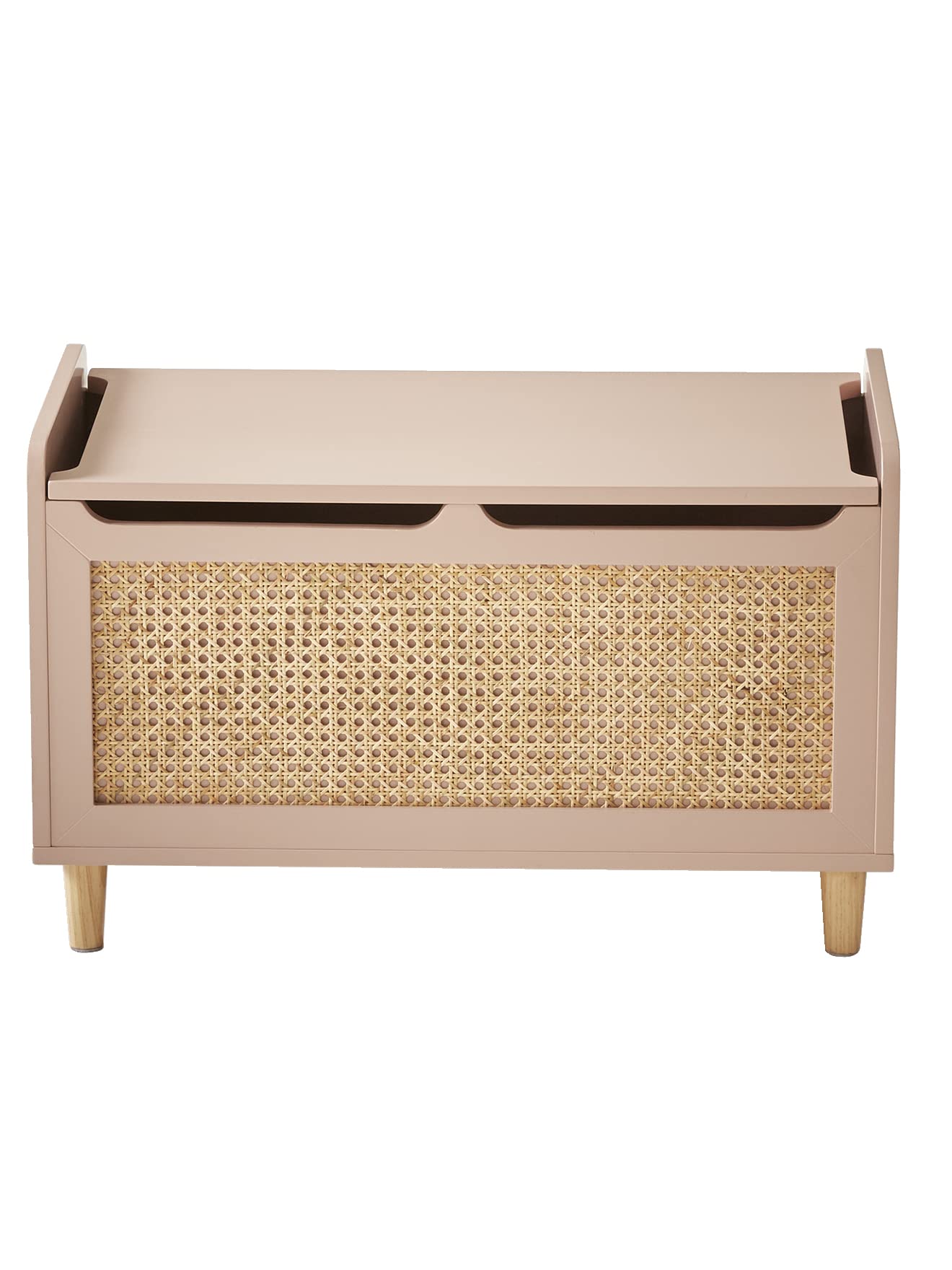 Coiffeuse Cannage Et Accessoires De Beauté En Bois FSC Vertbaudet, Rose, Miroir Fleur, Tiroir Et Tabouret, Dès 3 Ans