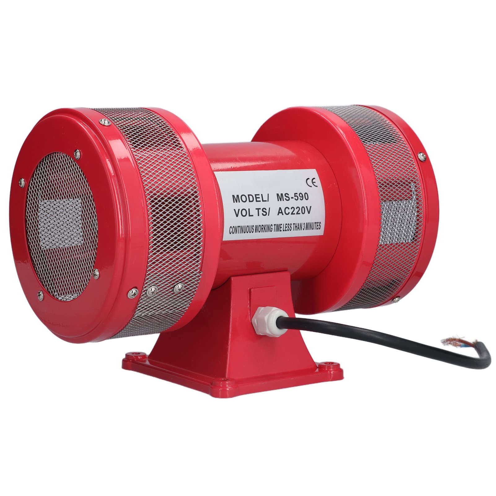 Alarma de Motor Sirena Eléctrica de Ataque Aéreo de Doble Vía 135 DB para áreas Mineras, Barcos y Aeropuertos, Aleación de Aluminio y Acero Inoxidable, Montaje con Tornillos