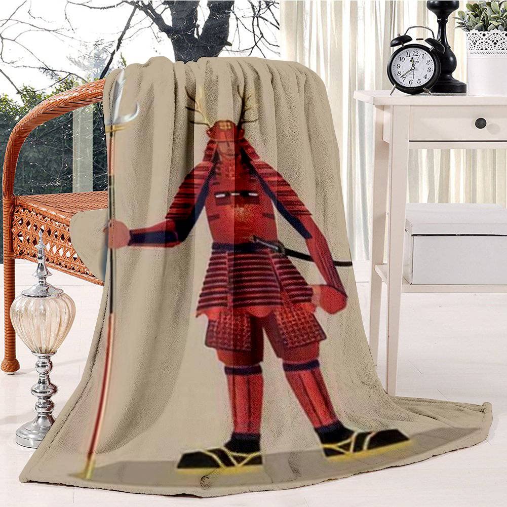 General of the Samurai SanadaYukimura Bed Blanket Plush Velvet Soft Warm Blanket Lightweight Microfiber Blanket Christmas Blanket for Bed Chair Sofa, 130x150cm
