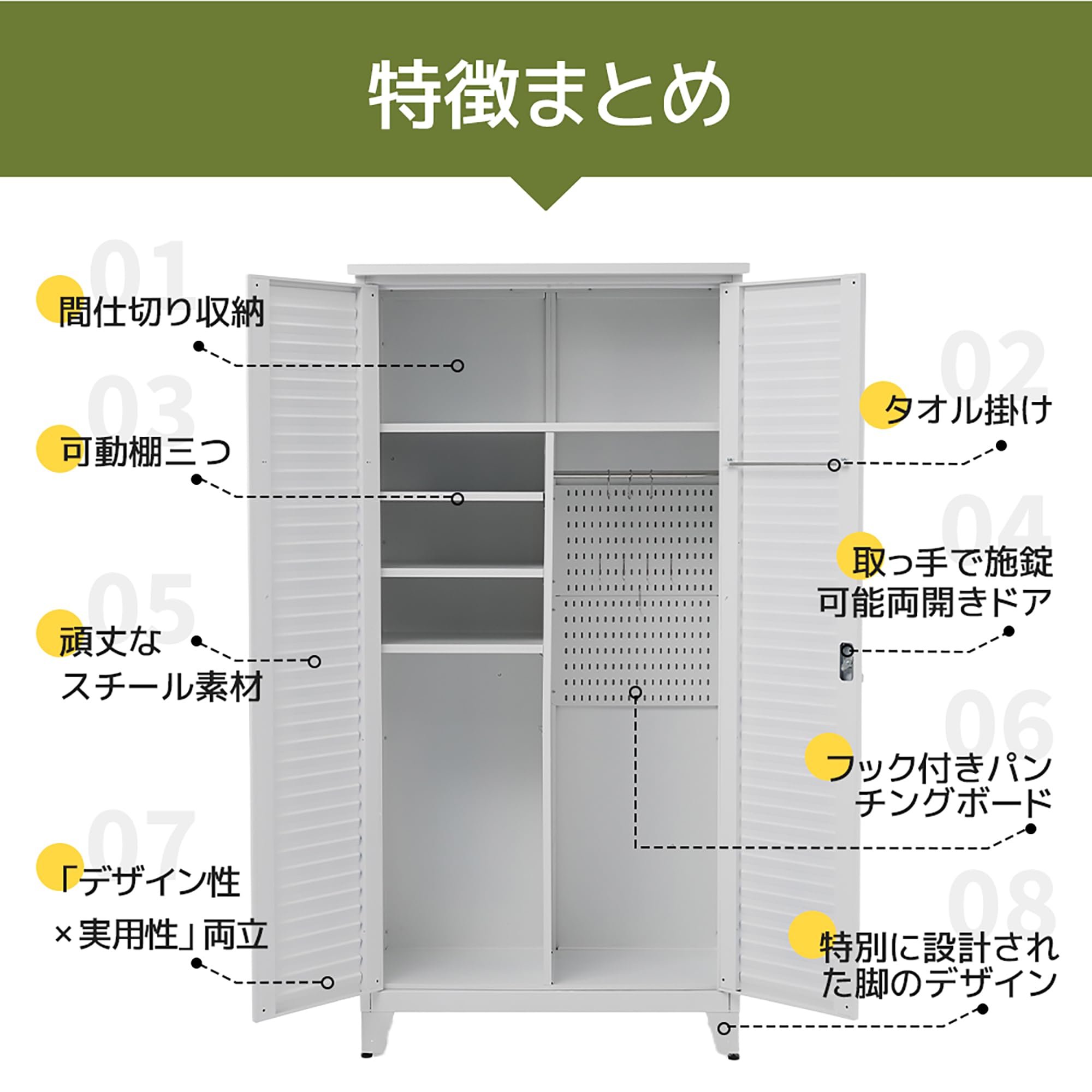 Amazon.co.jp: オーエスジェイ(OSJ)スチールキャビネット 高さ185 法人