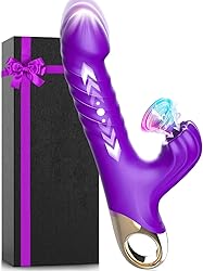 Vibradorador Mujer Juguetes Eróticos Pareja Sexuales 9×9×9 Modos APP Grande Dildo Realista Consoladores.. para Mujer con Vibradorador Succionador Clítoris Juguete Sexualmujer (Púrpura)