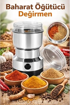 Mini Elektrikli Kahve Baharat  t c  De irmen, 150W, Metal