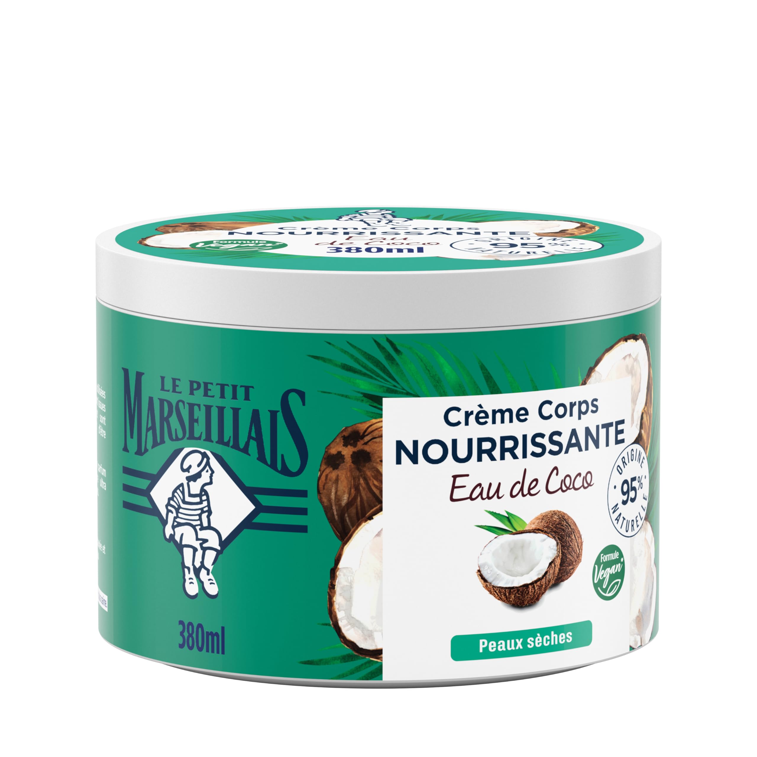 Le Petit Marseillais Coconut Water Nourishing Body Cream, 380 ml Jar