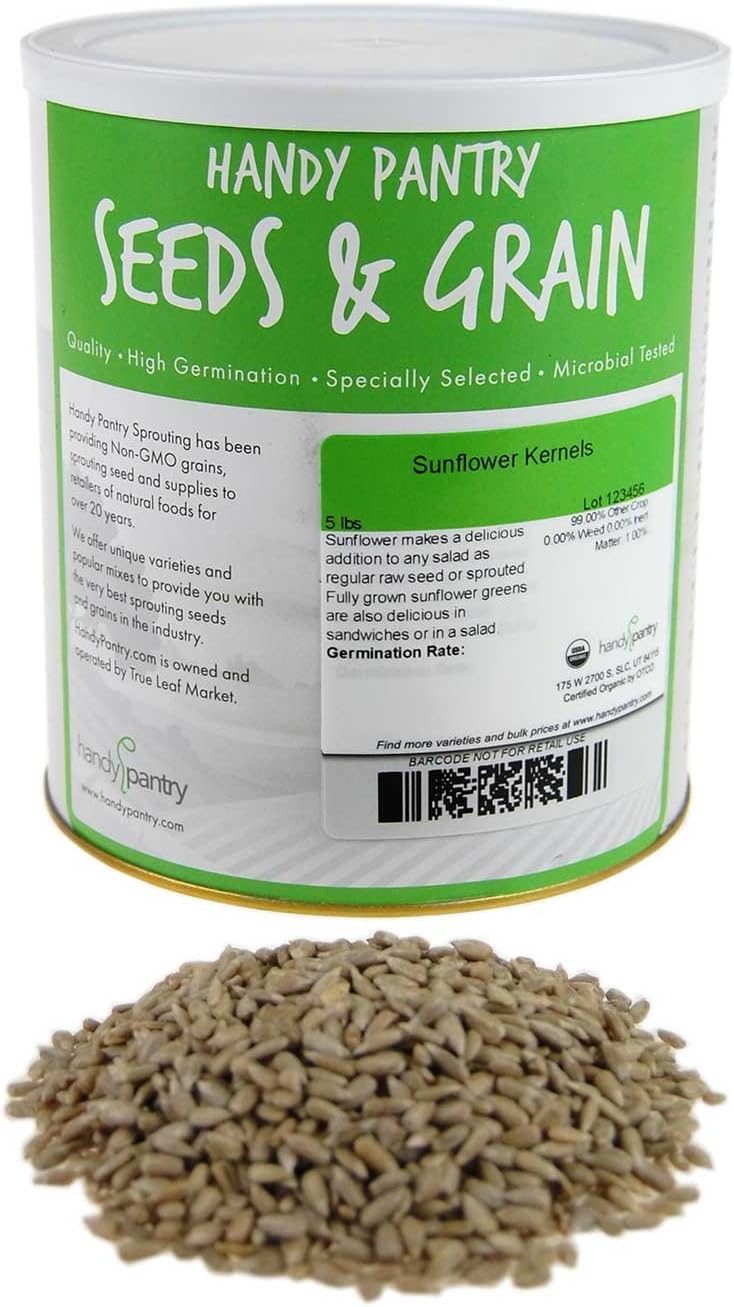 Organic Hulled Sunflower Seeds (No Shell) 4.5 Lbs Non