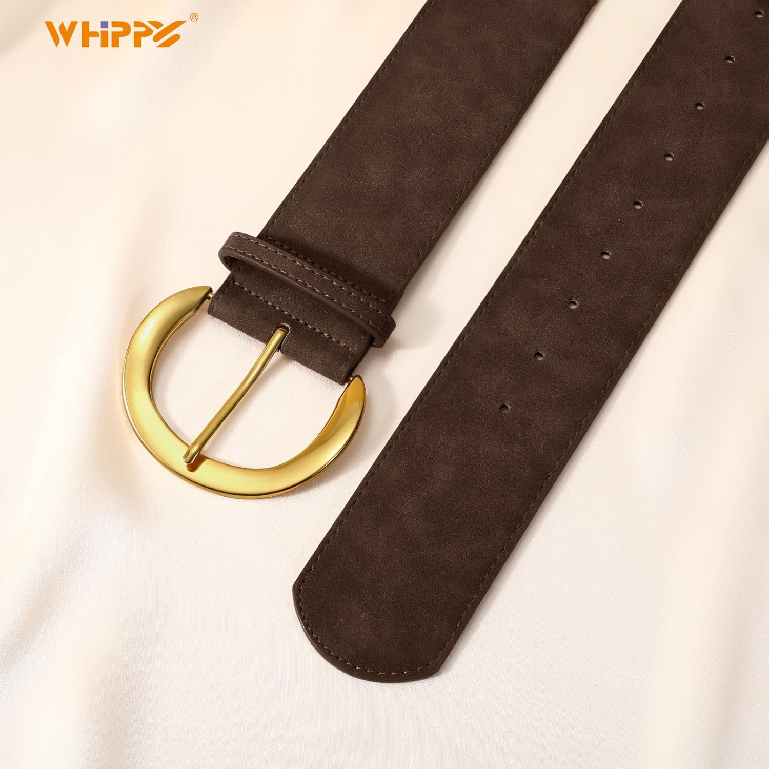 WHIPPY Women’s Wide Leather Belt for Dresses Fashion Casual Laides Thick Suede Belt with Gold Buckle - Image 7