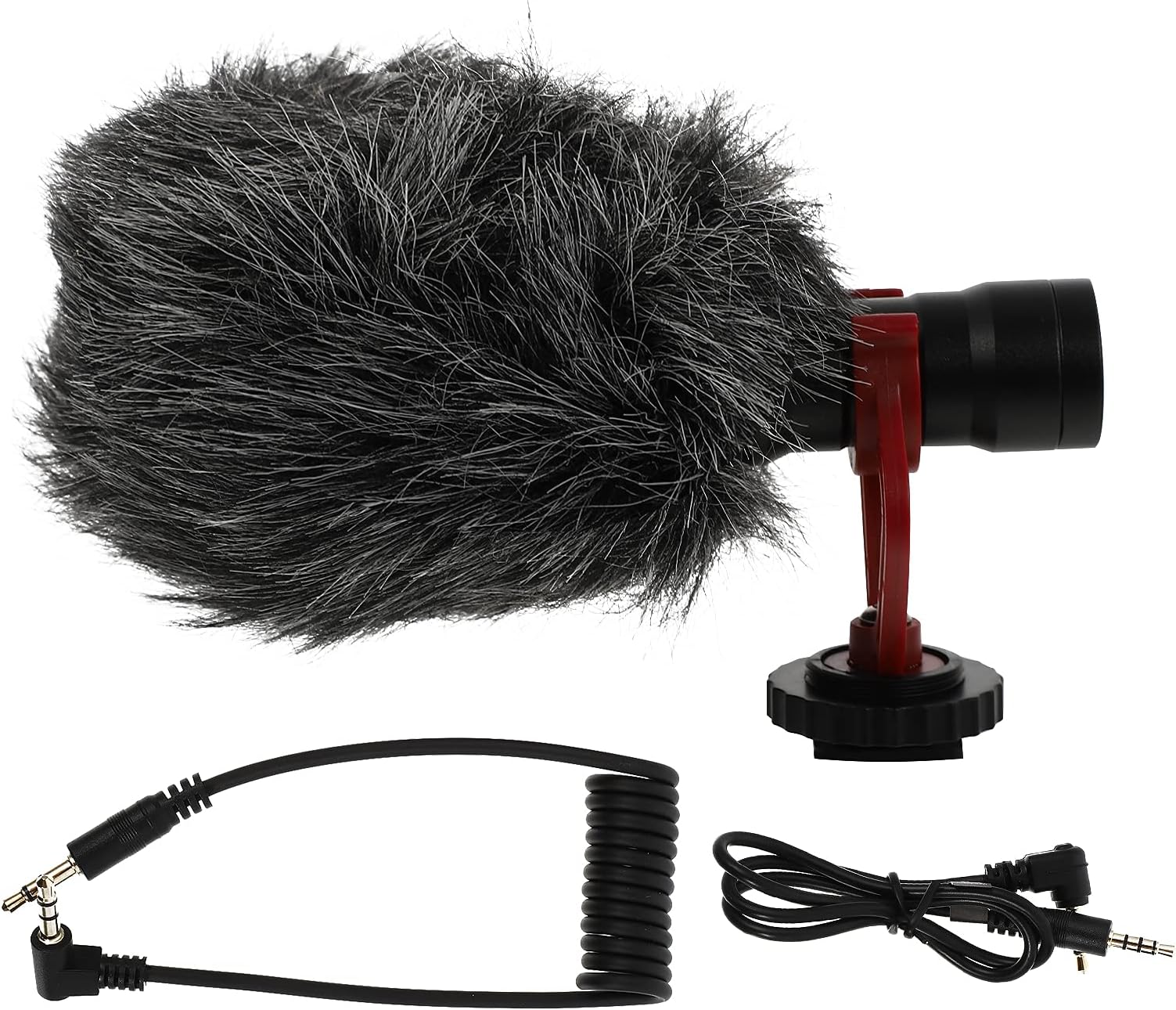 ABOOFAN 1 Set 6pcs Interview Microphone Camera Photography Microphone (Black) phone accessories