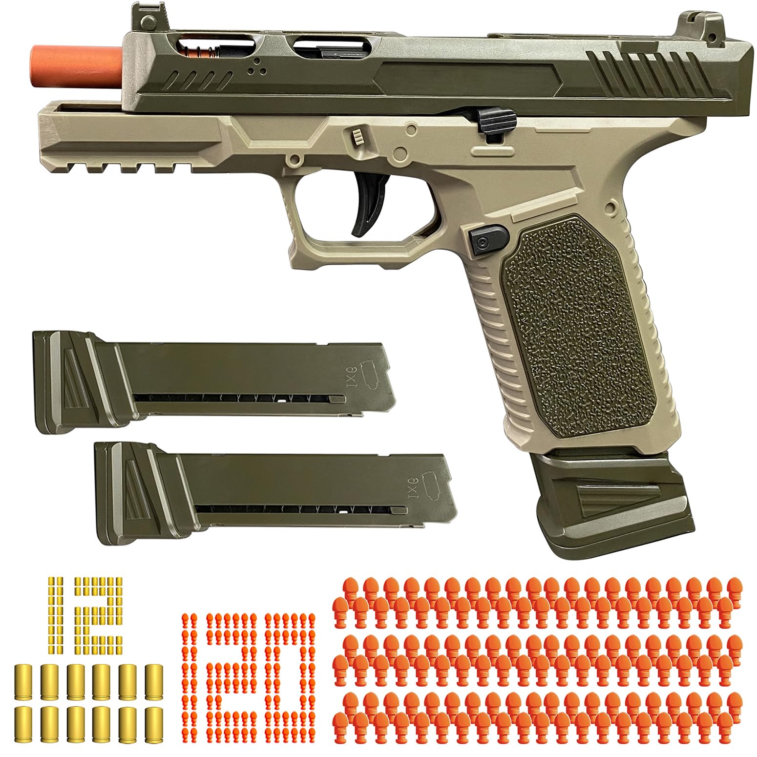 Toy Gun, Semi-Automatic Shell Ejecting Toy Gun Pistol Automatic Reloading for Kid, Shooting Games Educational Model Toy Pistol to Cool Toys Gifts for Boys & Girls Ages 6+