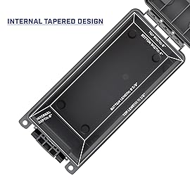 Sheffield 12792 2-Pack Ammo Storage Box, Stackable .30 Cal Field Boxes, Water and Dust Resistant, Lockable Storage Box with Handle, Secures Hunting Gear, Supplies, and Bullets, Made in USA, Gray