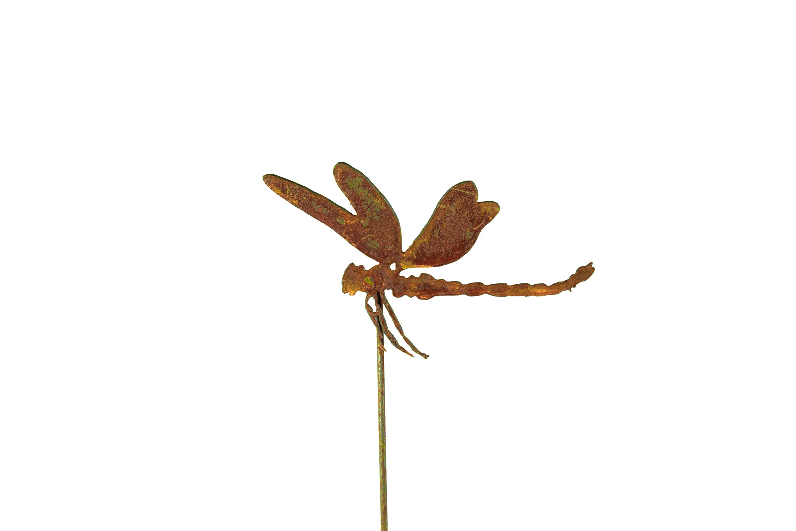 Dragonfly Garden Stake | Steel Construction with Real Rust Finish | Made in USA