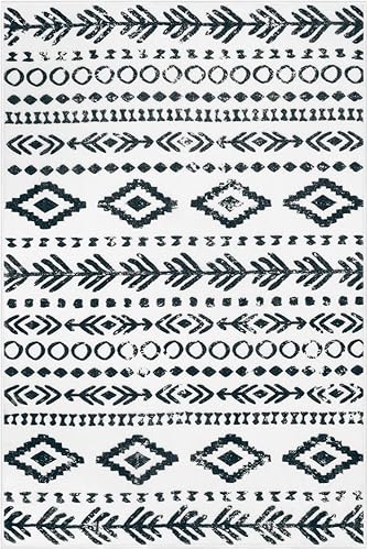 Miniatura 2 de Lahome Alfombras marroquíes de granja, lavables, suaves, bohemias, de 2 x 3, antideslizante, de pelo bajo, alfombra de cocina con parte trasera de