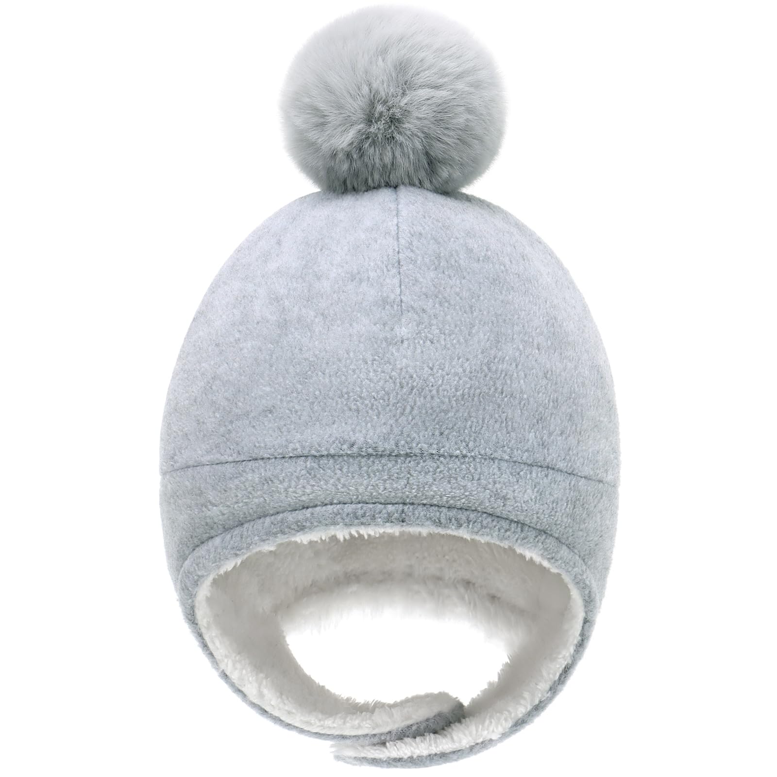 Baby Beanie Hat Pom Full Hood Toddler Winter Hat Fleece Earflap