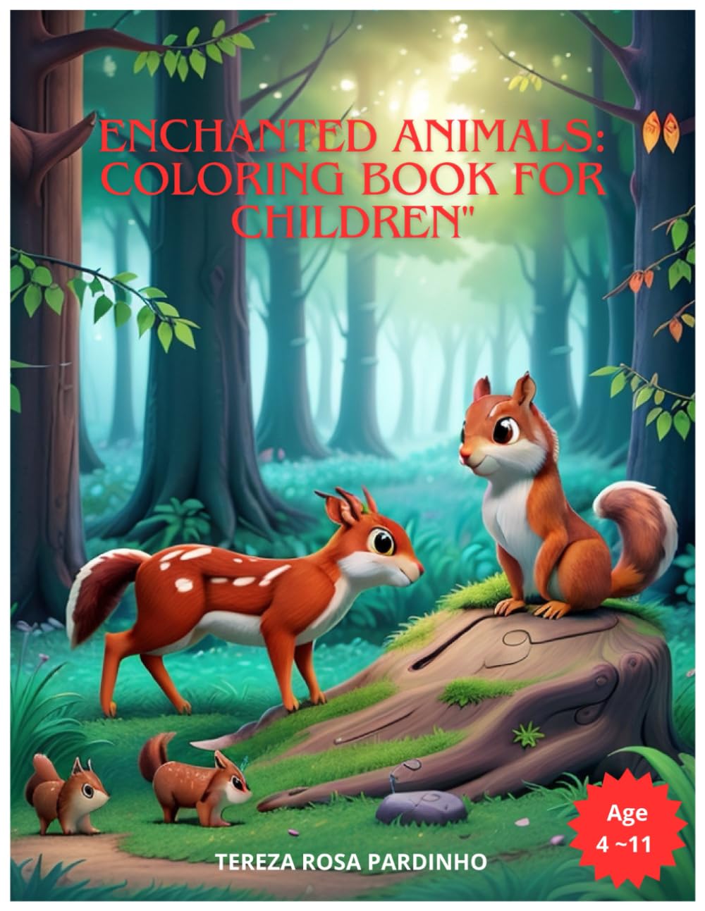 Enchanted Animals: Coloring Book for Children