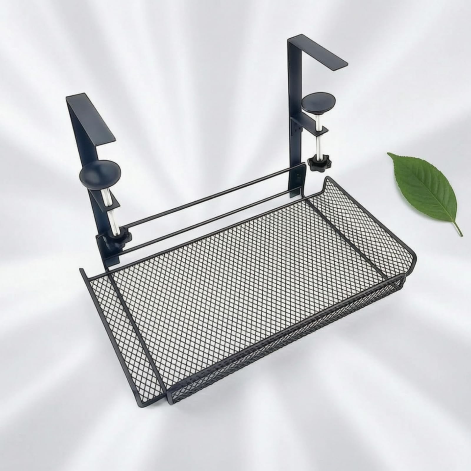 Rack Acero Al Carbono con Banja Malla Ajustable Banja Gestión Cables bajo l Escritorio Versátil para Oficina en Casa,