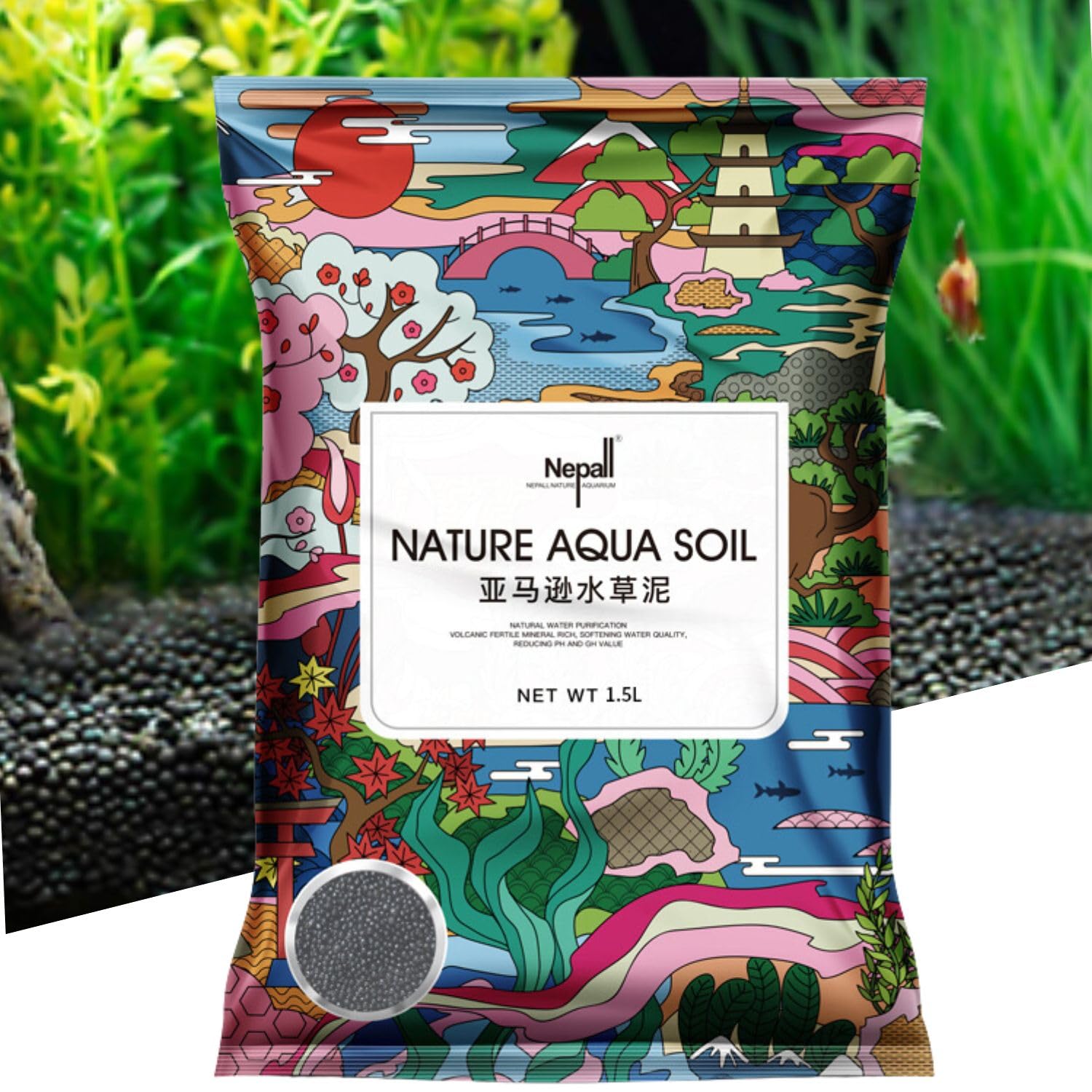 Image showcasing Buy Petzlifeworld 0.5L Nepall Aqua Soil | Planted Aquarium Substrate ...