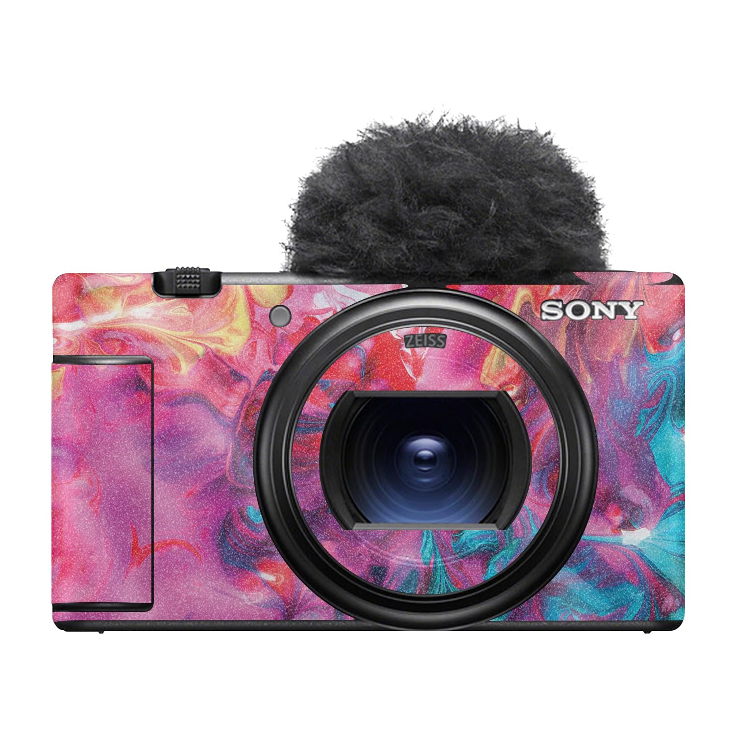 Glossy Glitter Camera Skin Compatible with Sony ZV-1 Mark II (2023) - Paint Party - Premium 3M Vinyl Protective Wrap Decal Cover - Easy to Apply | Crafted in the USA by MightySkins