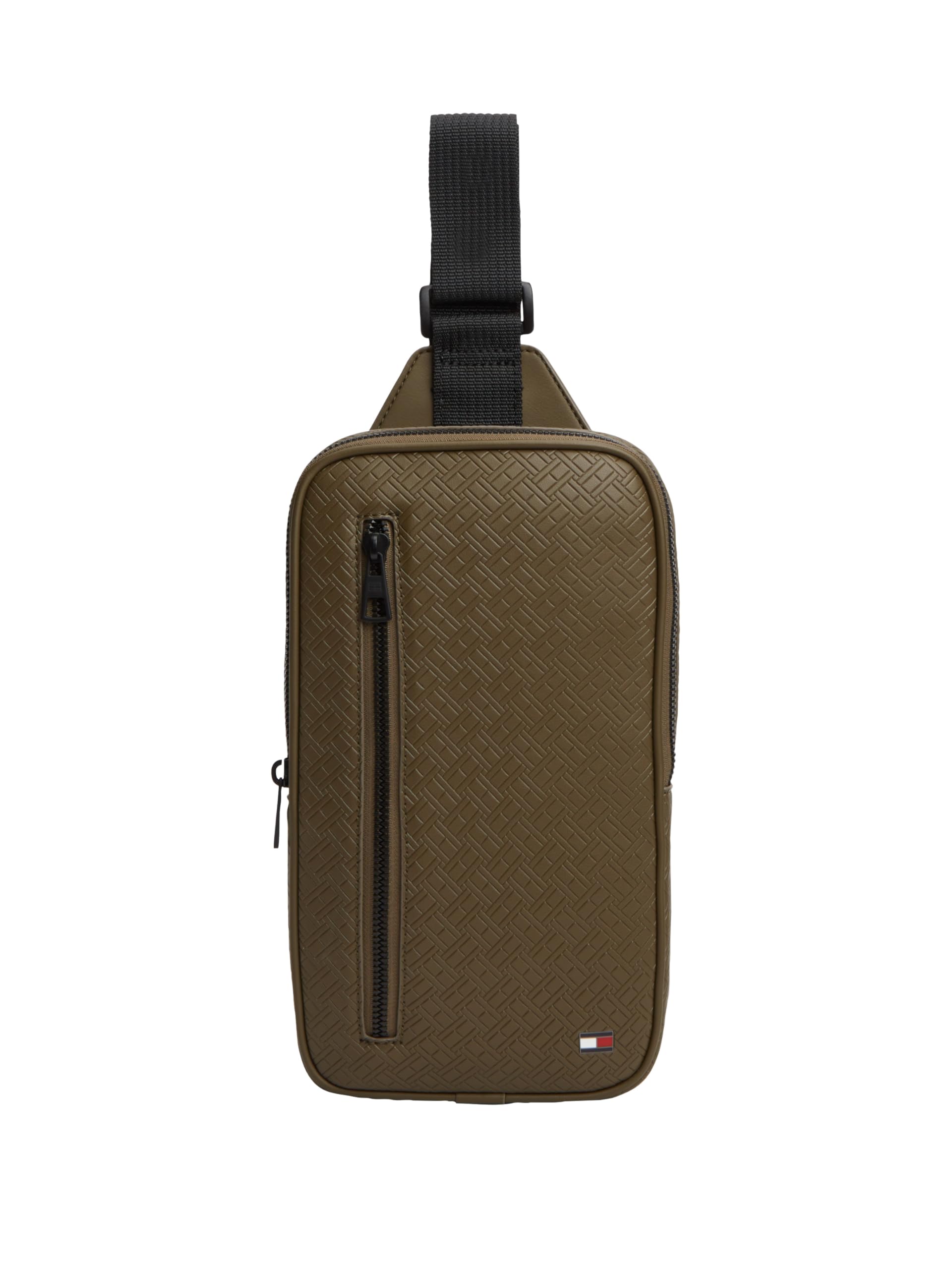 Men's Embossed Flag Sling Crossbody Bag