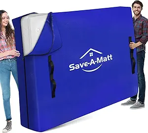 Mattress Bags Mattress Cover for Moving - Extra Thick & Durable Full Mattress Cover for Moving - Reusable Waterproof Tarp Mattress Protector with Heavy Duty Handles (77’’x57’’x15’’ Full Size)