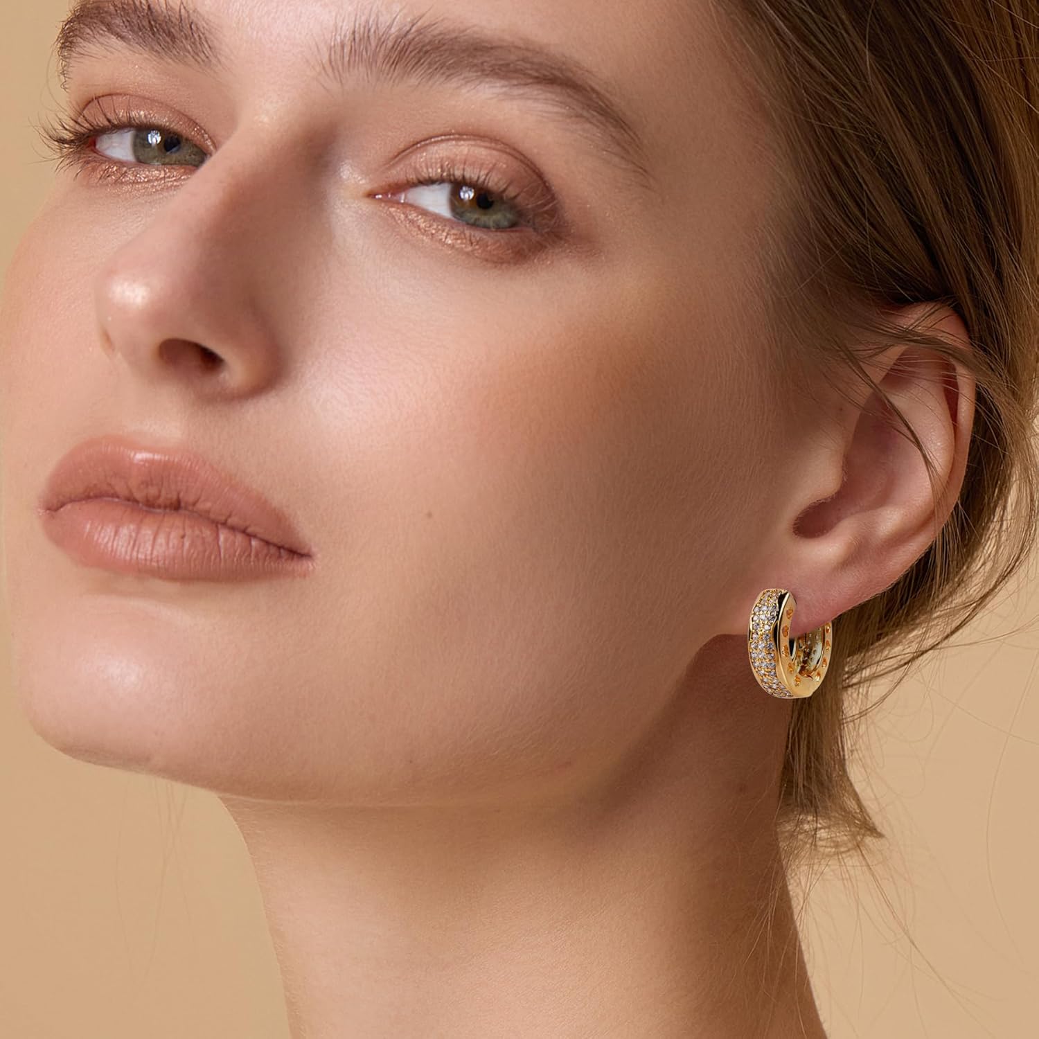 Gold Hoop Dangle Stud Earrings for Women Dainty Western Jewelry Accessories Gifts Statement Elegant Unique Clover Evil Eye Snowman Snowflake Anchor Starfish Seashell North Star Earring - Image 4