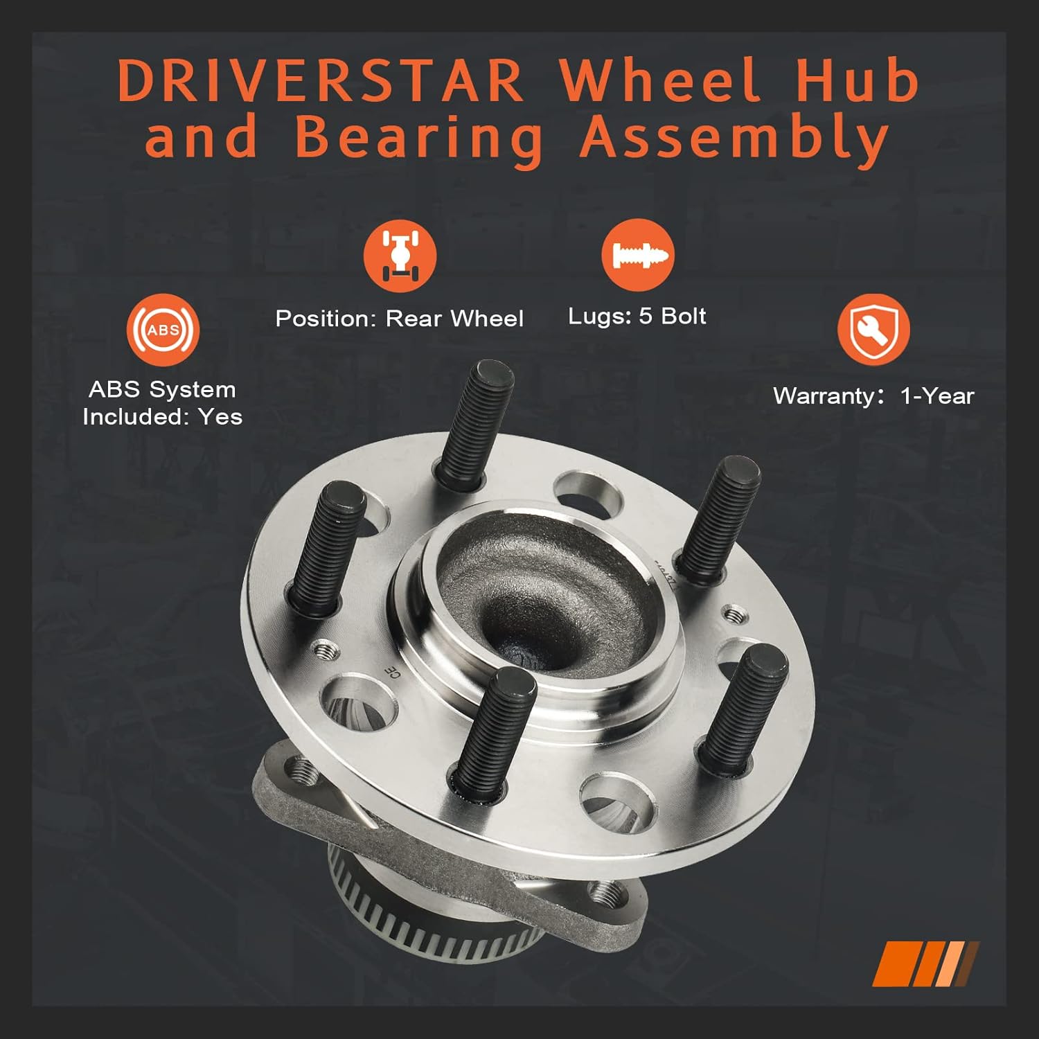 DRIVESTAR 512437 New Rear Driver or Passenger Side Wheel Hub & Bearing for Hyundai Azera 11-17/Sonata 10-14/Tucson 09-15, for Kia Cadenza 14-2016/Optima 11-15/Rondo/for Sportage - Image 3