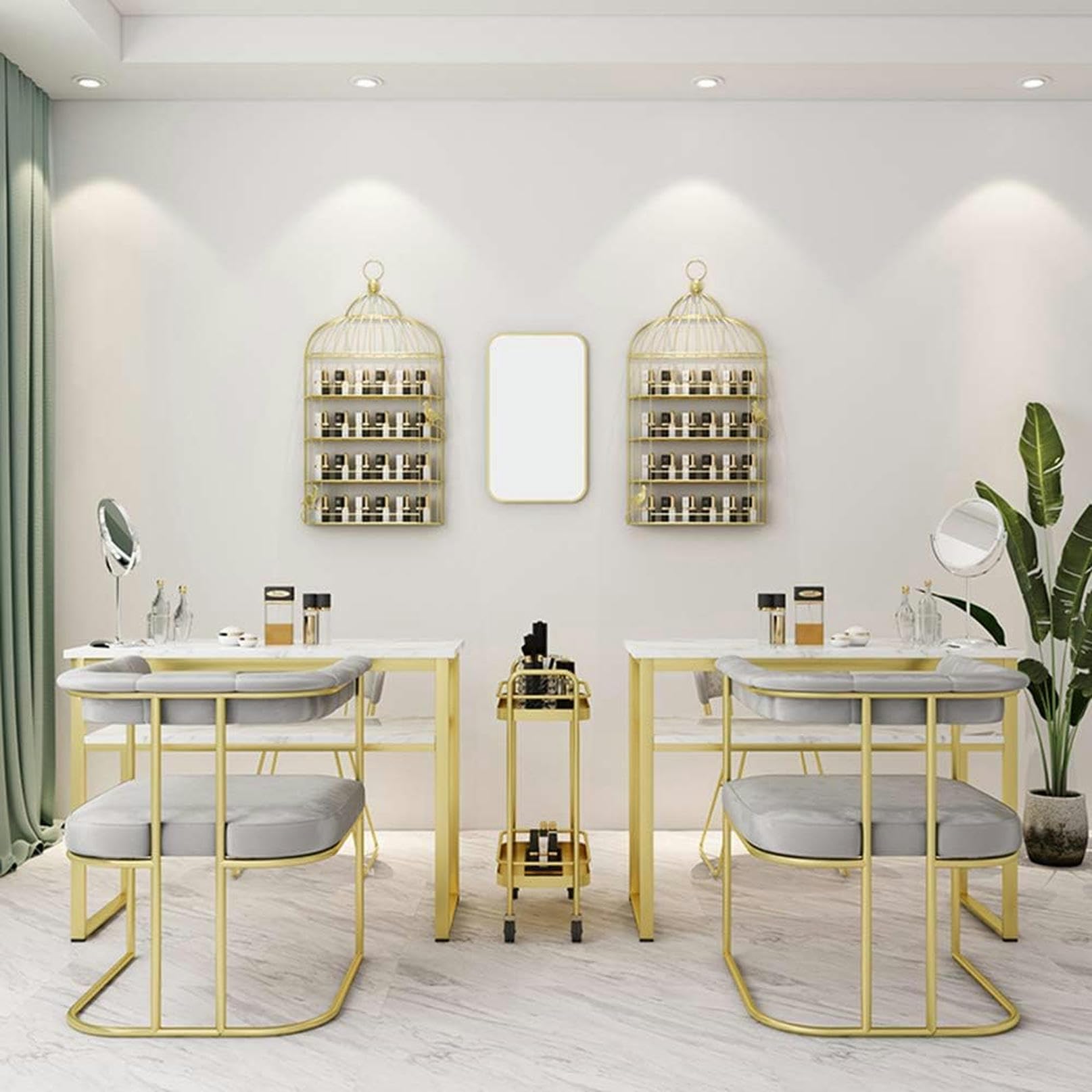Estante de Pared para Guardar esmaltes de uñas, Soporte metálico para exhibir frascos de Esmalte, Ideal para Salones de manicura, y Que también se Puede Utilizar para exhibir perfumes, Pinta