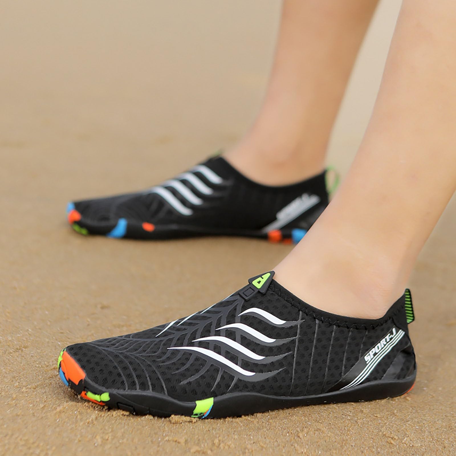Pantuflas para hombre, cómodas sandalias casuales para hombres y mujeres, playa, caminar, gimnasio, suela deportiva, rayas ligeras, estampado de letras, calzado de moda para atuendo con pantalones
