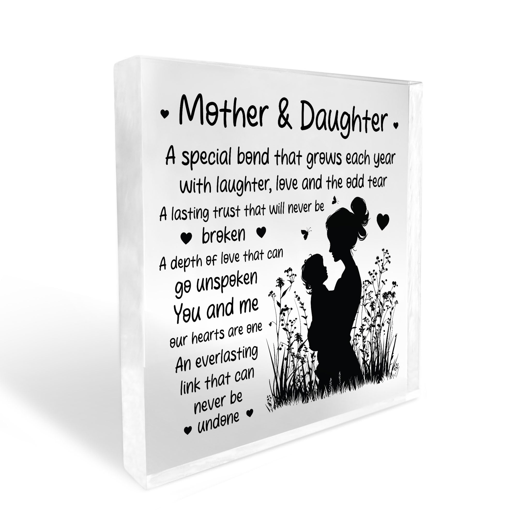 Red Ocean Mother And Daughter Plaque For Mum or Daughter, Mum Gifts From Daughter, Daughter Gifts From Mum, Birthday Gifts For Her, Mother's Day Gift For Mum From Daughter