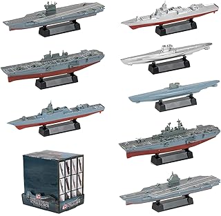 8 Pcs Warship Models | Bison Landing Craft | Submarines | Reconnaissance Ship | Destroyers | Tirpitz Battleship | DIY Assembly and Painting Kit for Collectors & Hobbyists