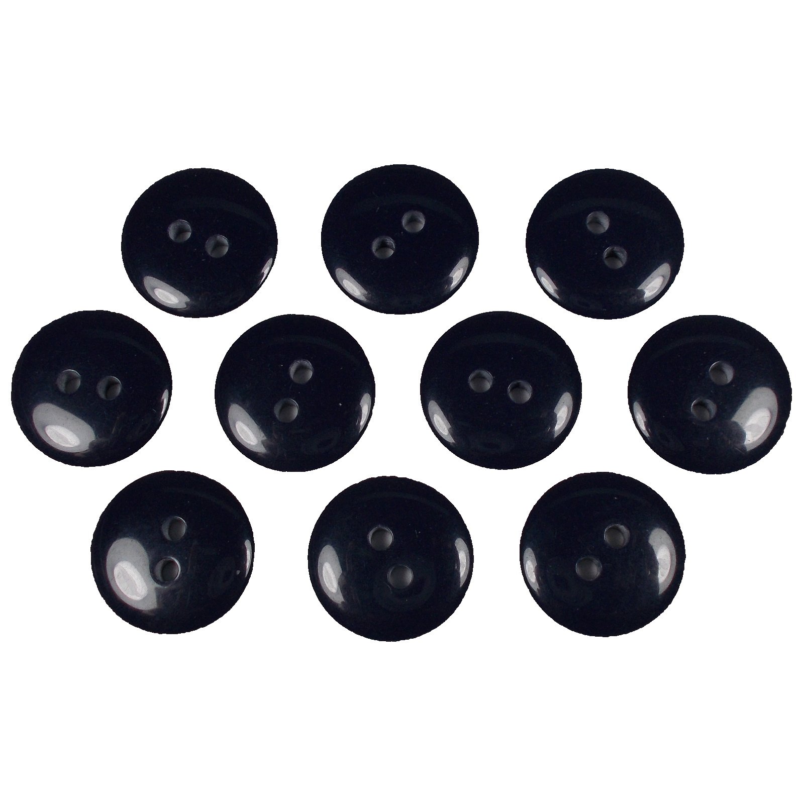 Push The Button Dark Blue Smartie Buttons Polyester Round 2 Hole Pack Of 10 (, 15Mm)