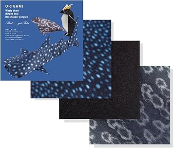 Amazon マルモ印刷 リアルフェイク 折り紙 オーシャン シリーズ イワトビペンギン ワモンアザラシ ジンベイザメ Or Oc おりがみ 文房具 オフィス用品