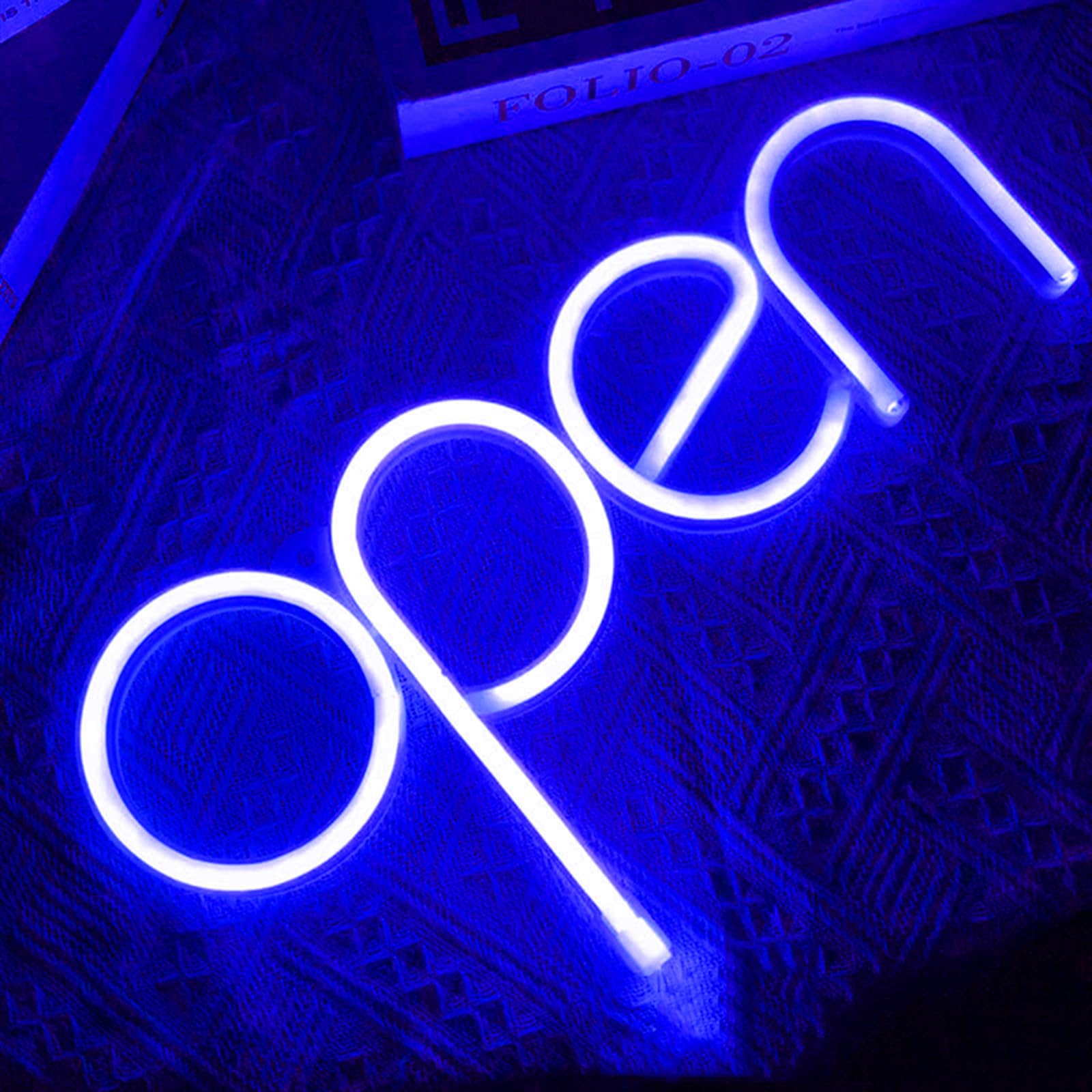 OPEN Neon Sign Mots Enseignes, Néon LED Lettres Décoratives LED Alimentées par U