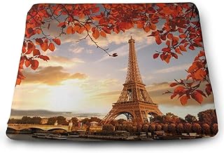 ADGoods Cojín de Asiento Cuadrado Eiffel Tower Memory Foam Seat Cushion Square Chair Cushion Pad Fits Wheelchair For Office,Home,Car,Kitchen