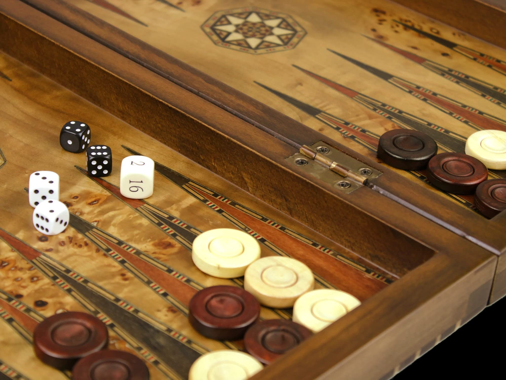 Helena Backgammon zestaw wiejski ptak oko klon 50 cm